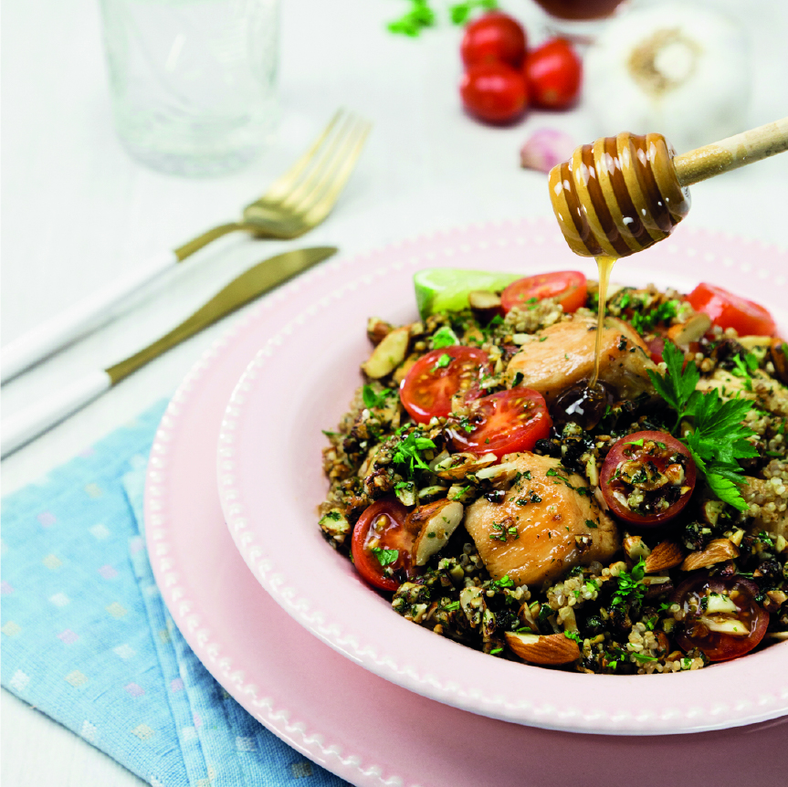 Ensalada de pollo y quínoa